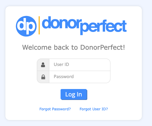 Donorperfect Login page-1